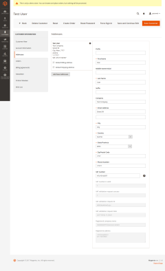 Admin Customer Address