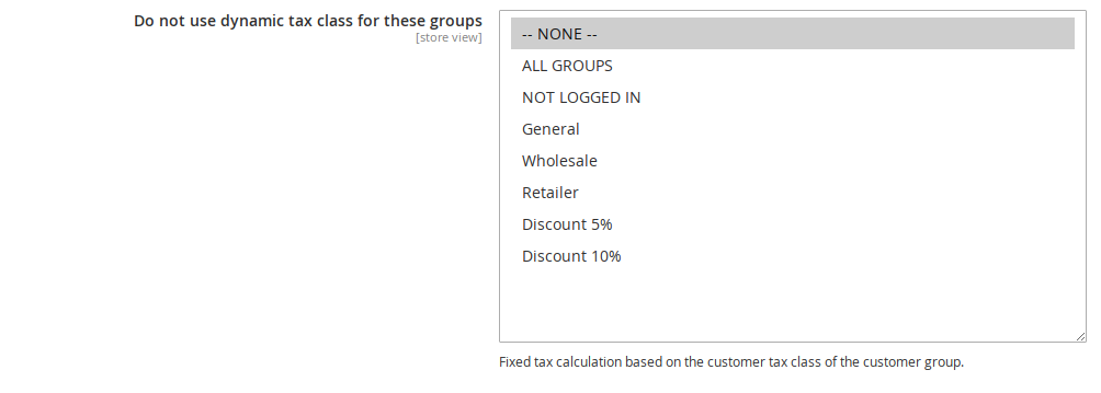 No dynamic calculation for groups