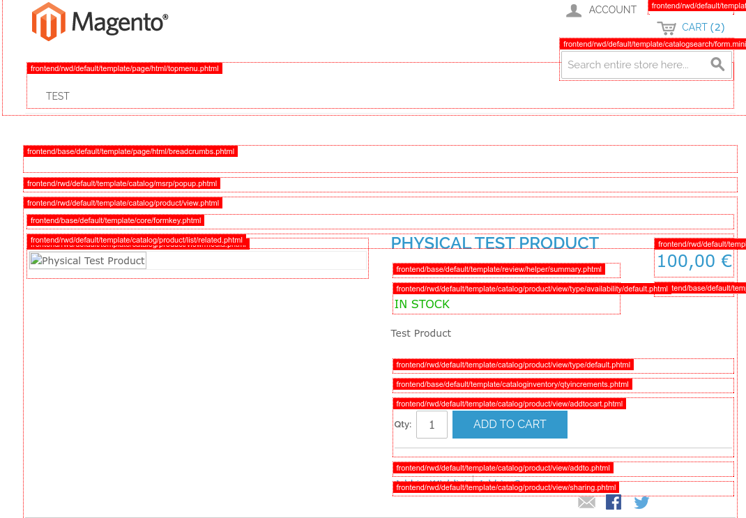 Template Path Hints are shown for the current page