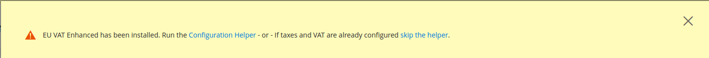 Notification de configuration