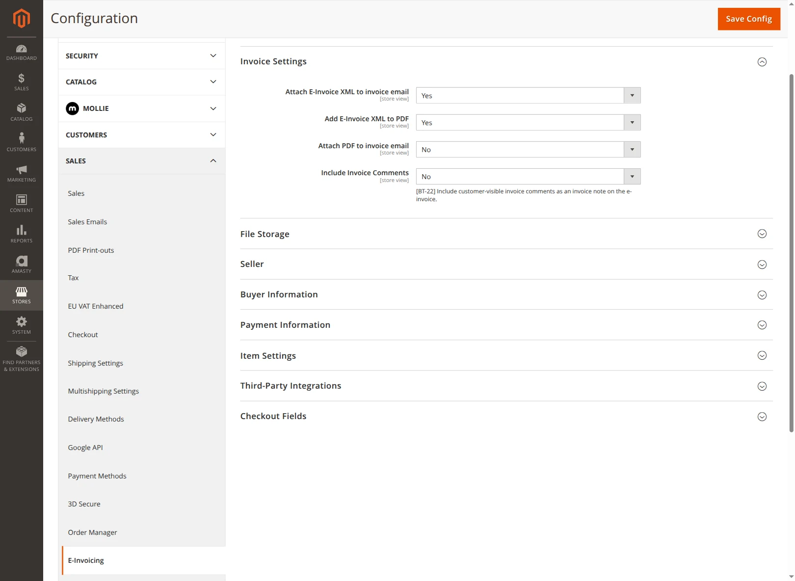 Invoice Settings