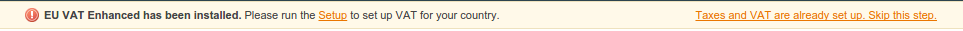 Notification de configuration